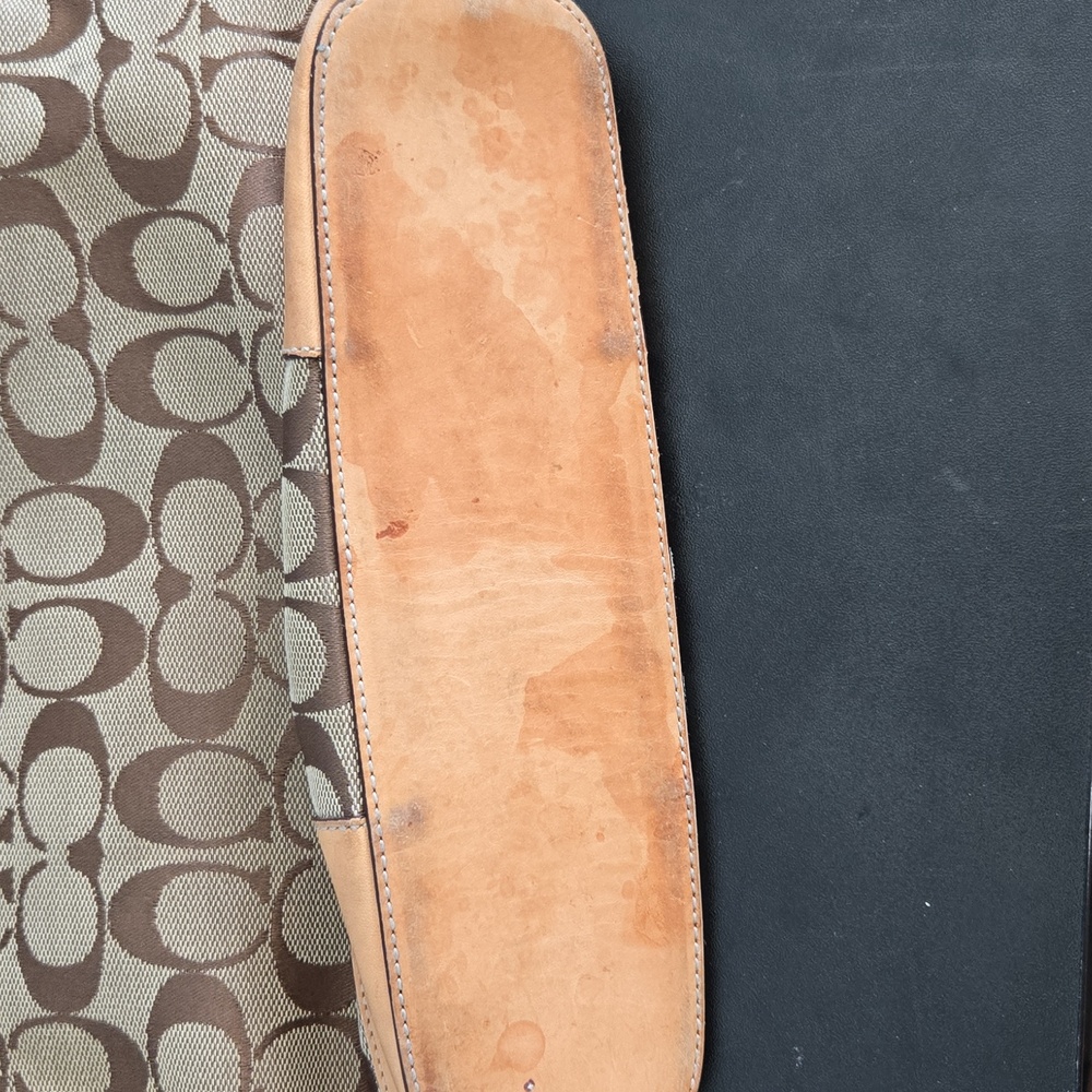 Brown and Tan Designer Shoulder Bag - Picture 2 of 3